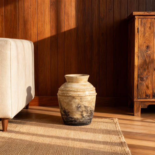 Kuno Ceramic Vase- Handmade- Textured Ceramic