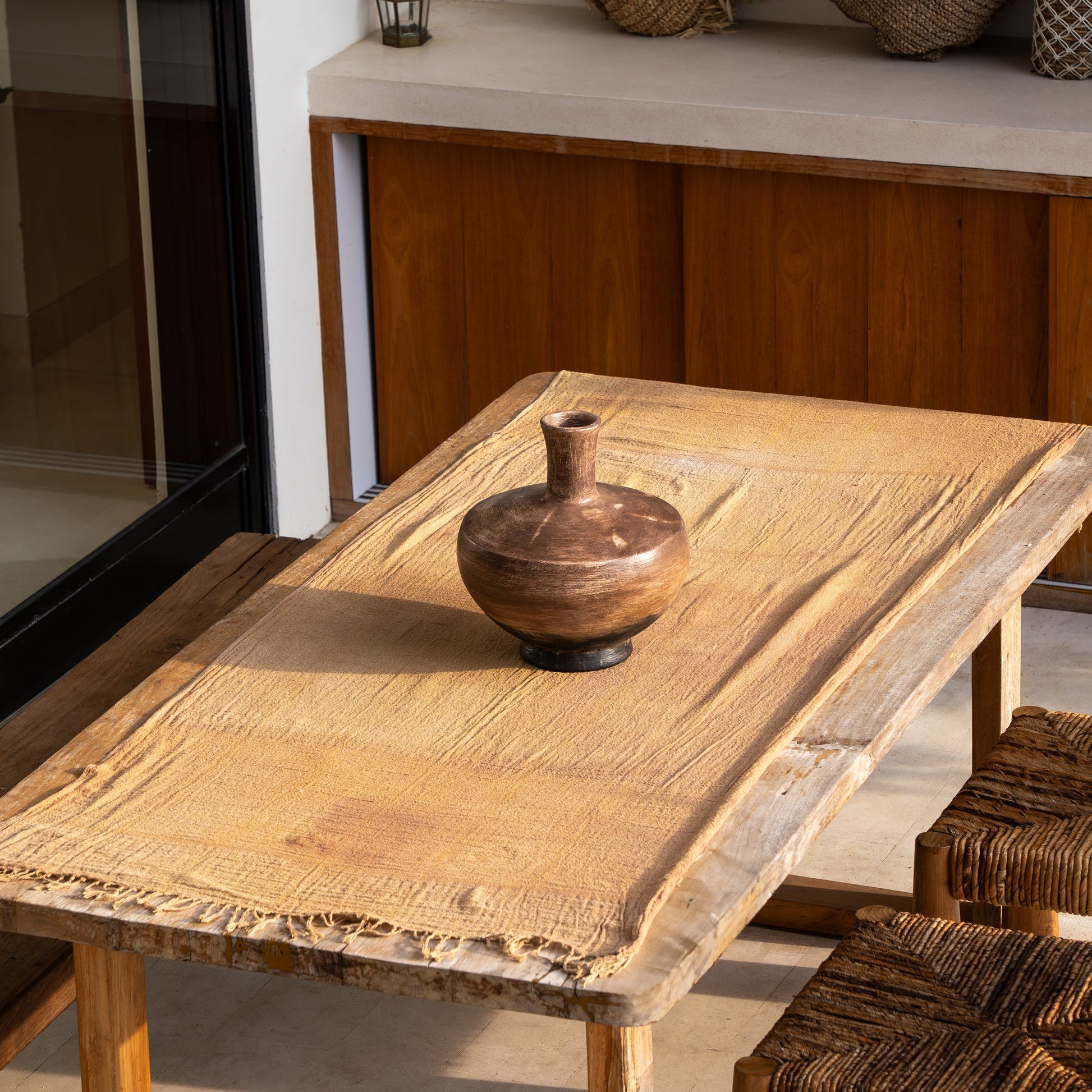 Raga Ceramic Vase- Handmade- Chocolate