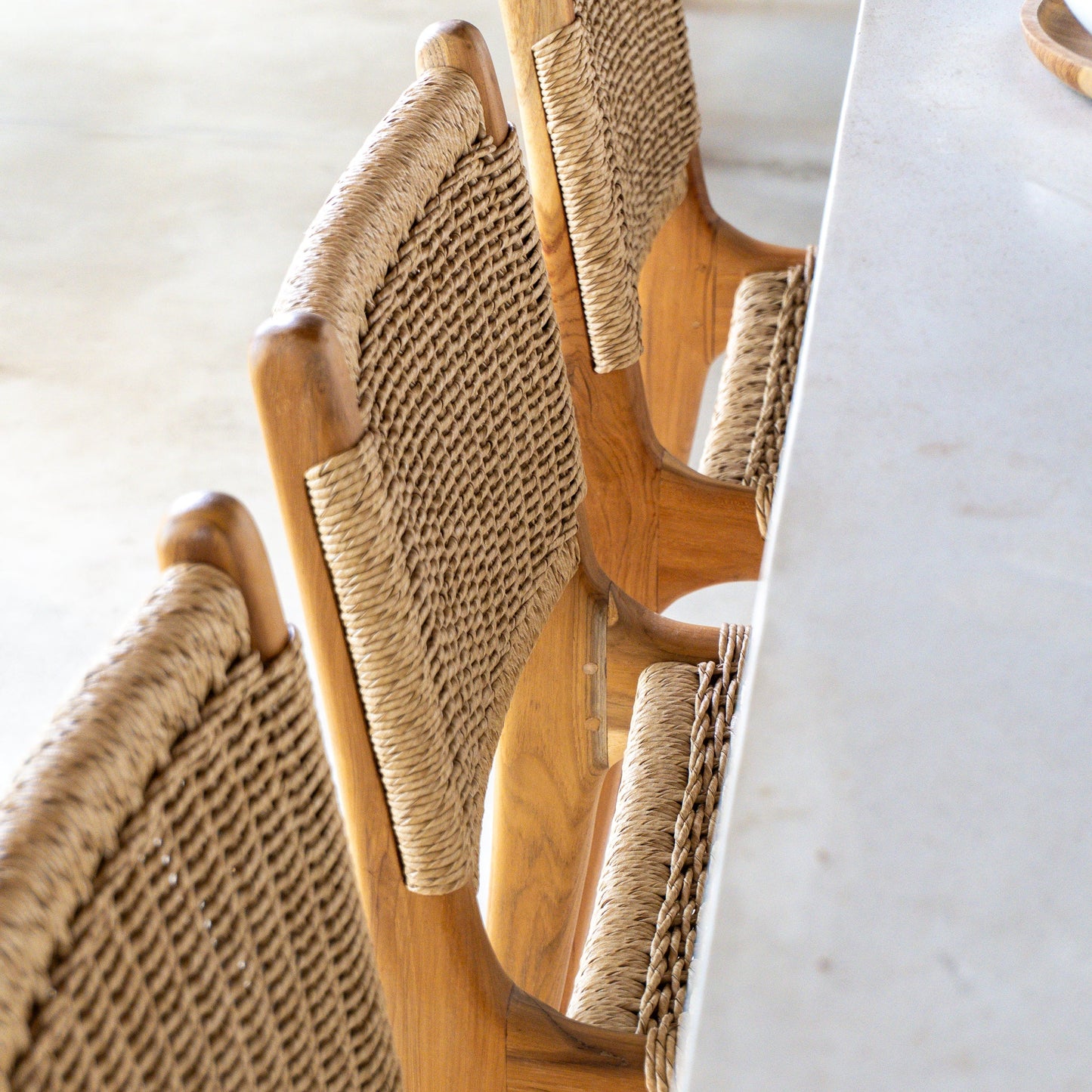Zara Teak & Rattan Bar Stool