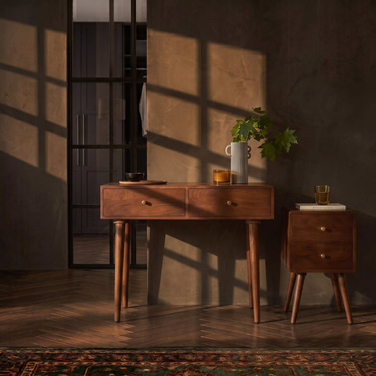 Scandinavian Walnut Oslo Console- Dressing Table and Desk