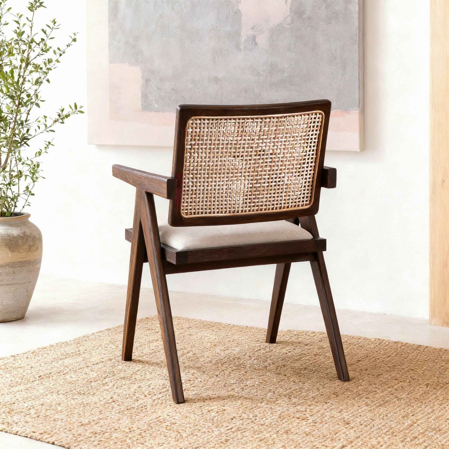 Satu Rattan Accent Chair- Handmade- Chocolate
