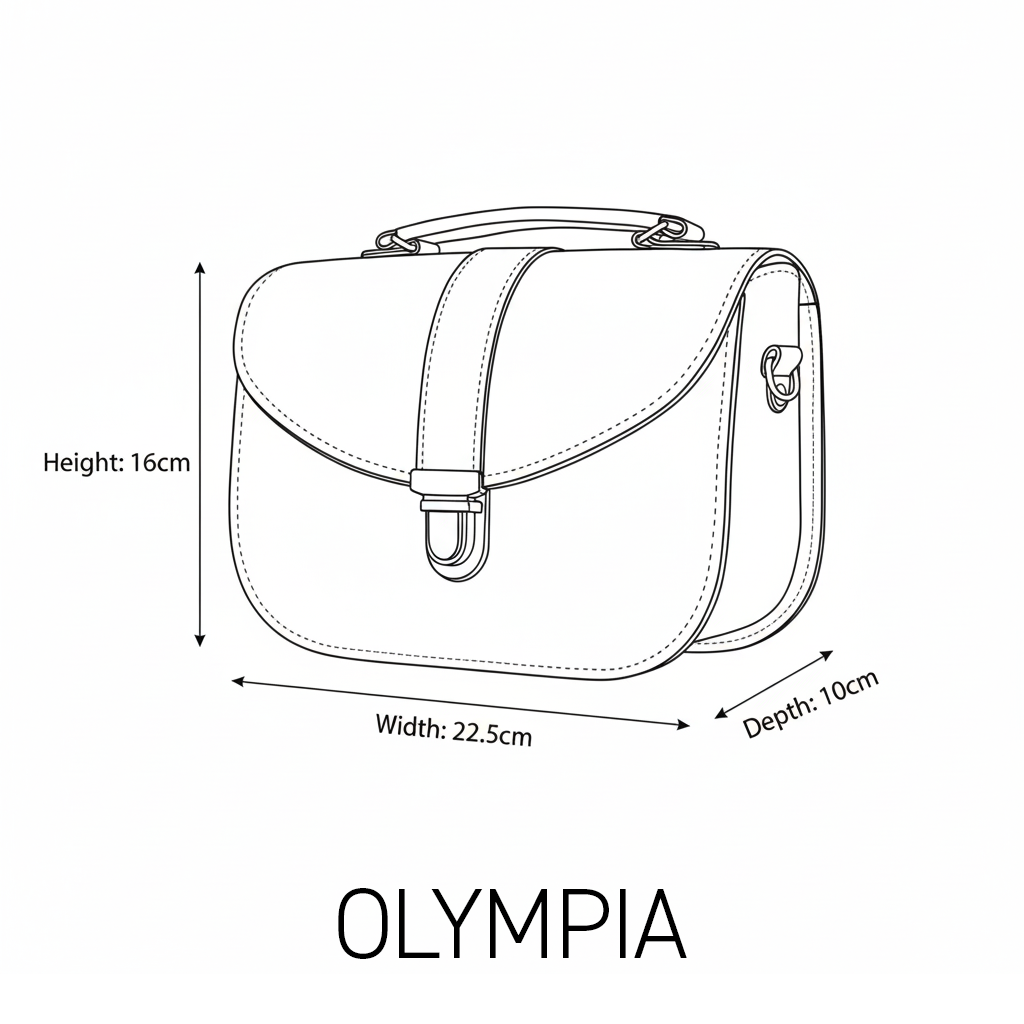 Olympia Handmade Leather Bag Purple