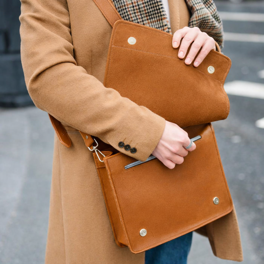 Men's Leather Tannery Messenger Bag - Tan