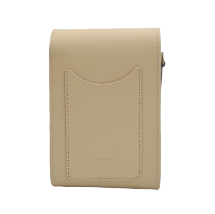 Handmade Leather Festival Phone Bag - Cream