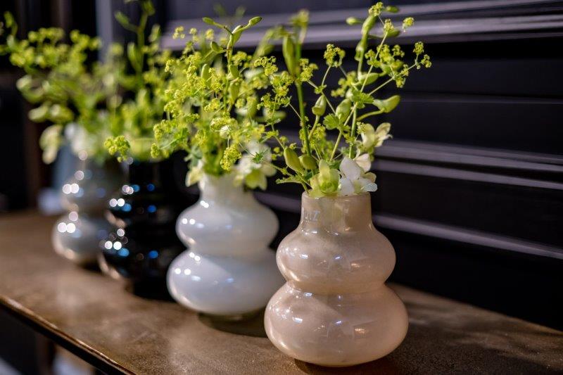 VASE SKRZYSZOW S- H16 D14 cm - TAUPE