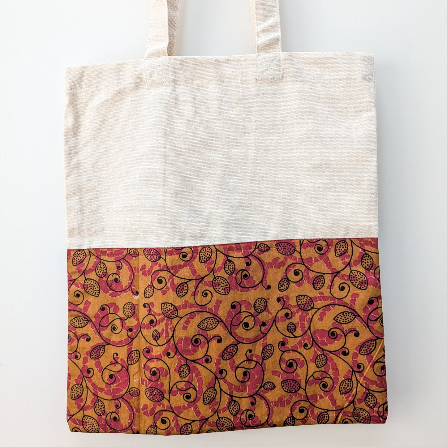 Half sari, Half Cotton Tote bag. Ethically handmade in India