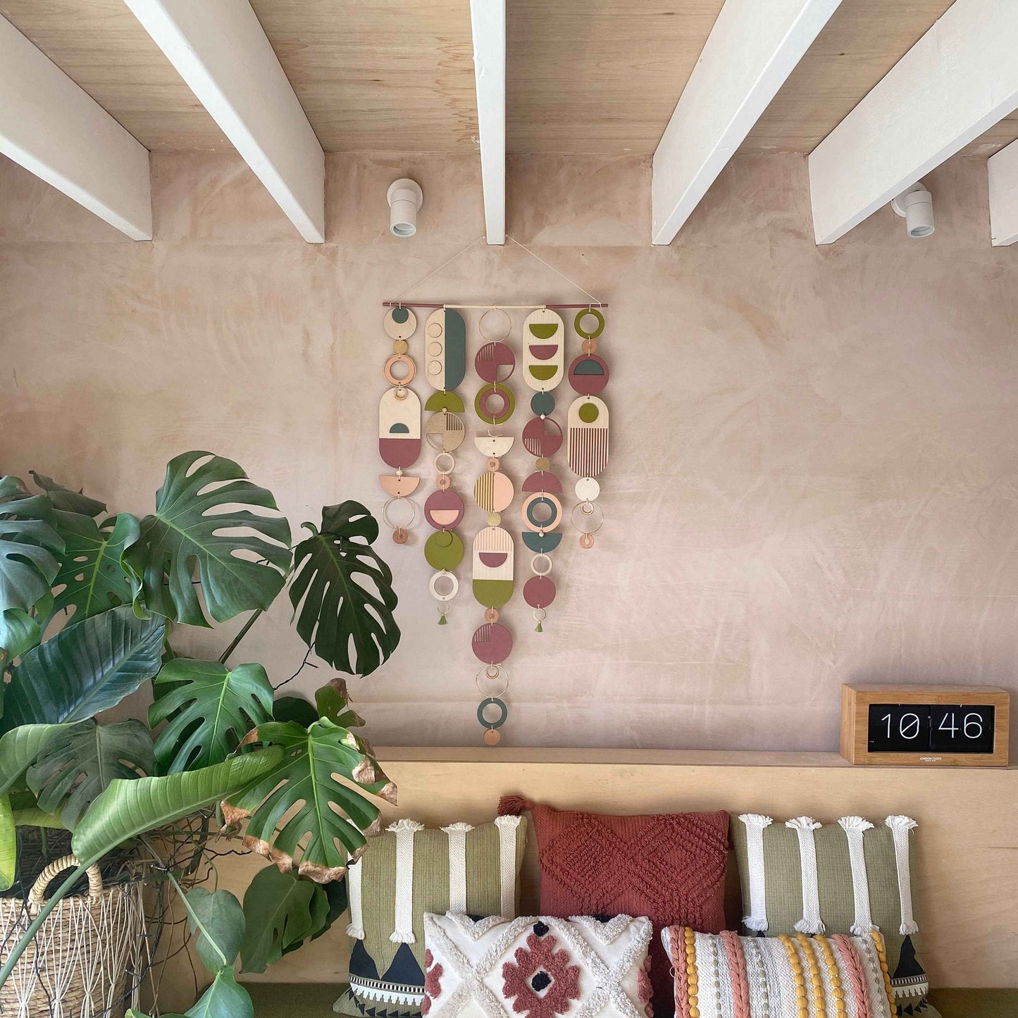 Eccentric Wall Art - Geometric Artwork - Minimal Home Decor - Bohemian Wall Art - Large Centre Piece Art - Big Wall Tapestry - Lime Art Deco