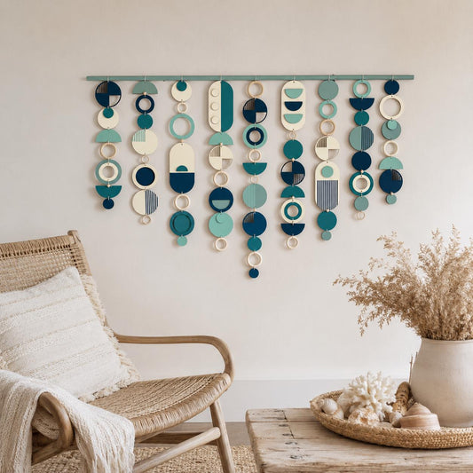 New Modern Geometric Wall Art - Minimal Home Decor- Large Centre Piece Art