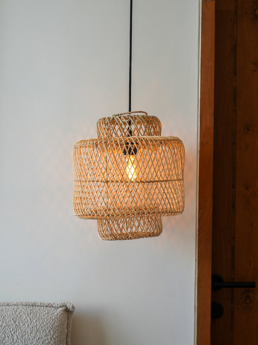 Handmade Matahari Rattan Lamp Shade