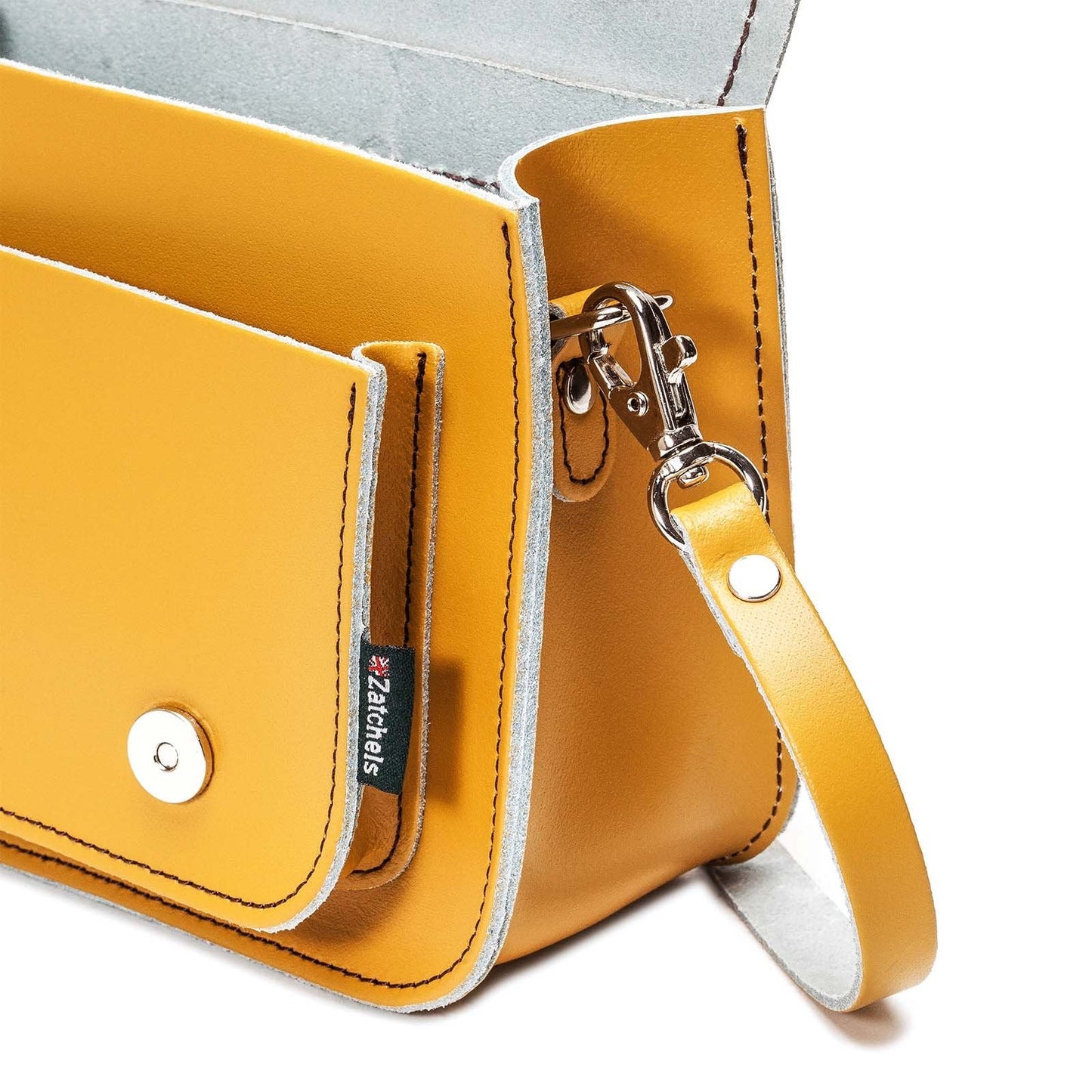Handmade Leather Micro Satchel - Yellow Ochre