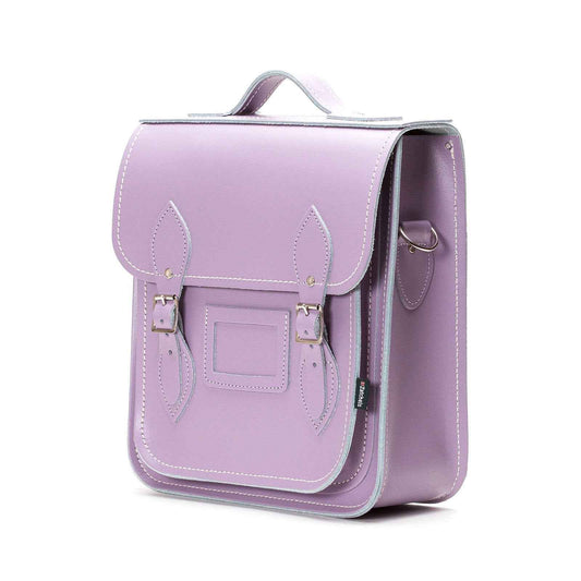 Handmade Leather City Backpack - Pastel Violet