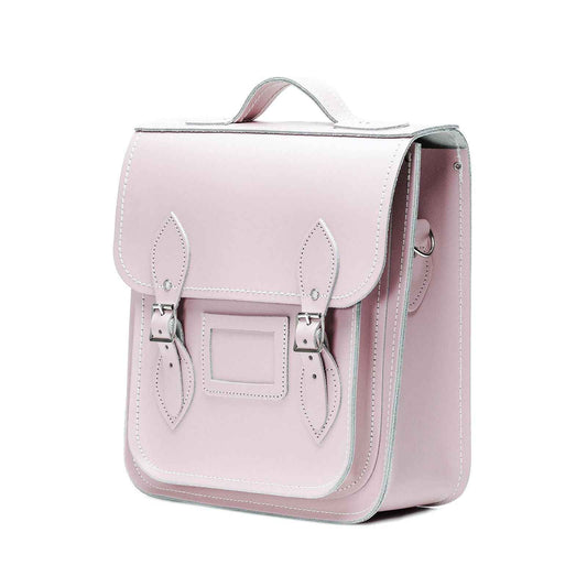 Handmade Leather City Backpack - Rose Quartz