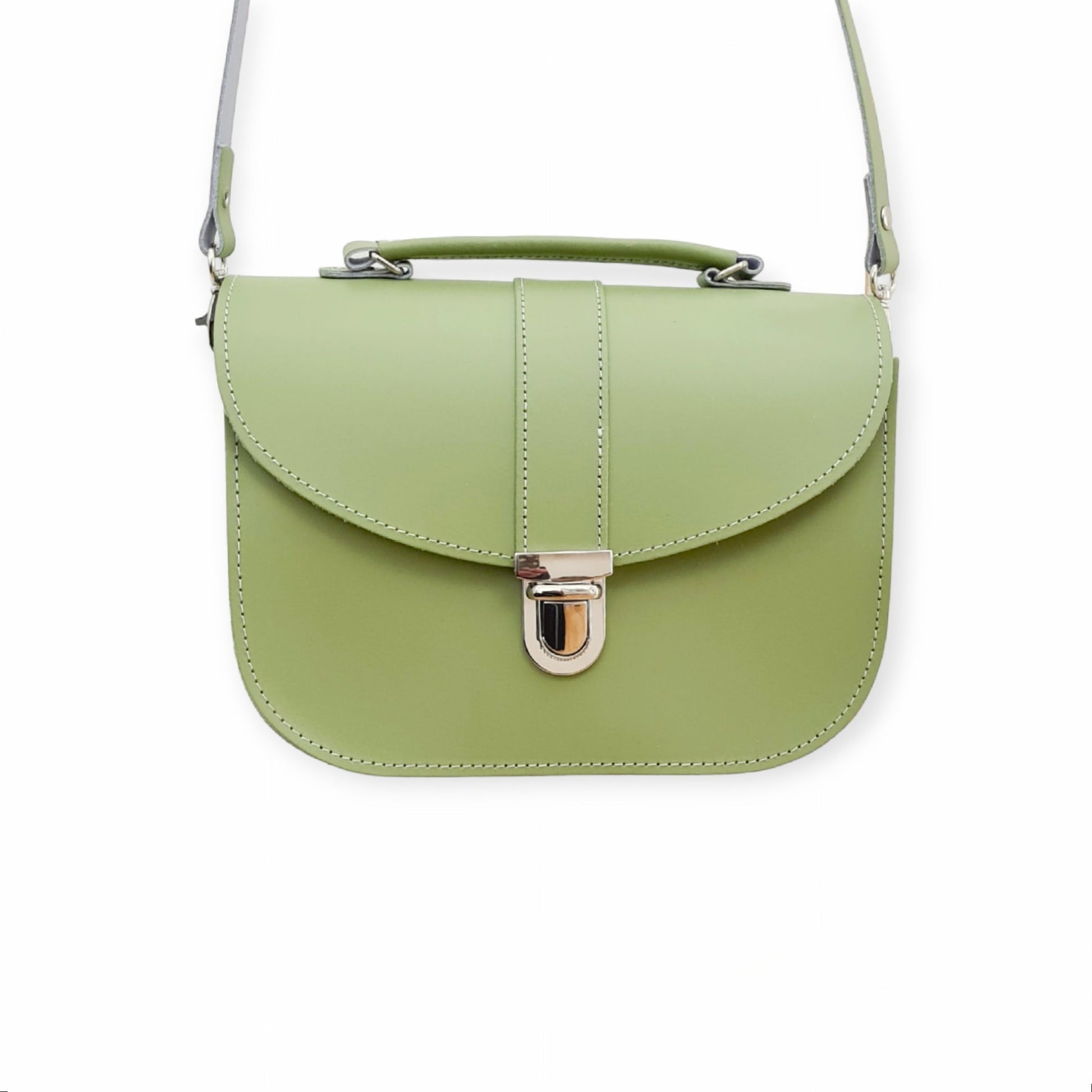 Olympia Handmade Leather Bag - Sage Green