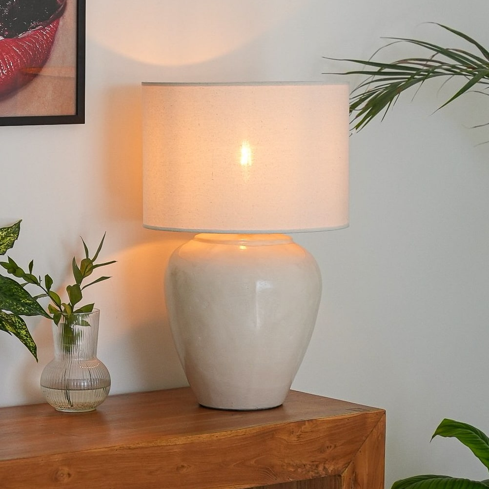 Senja Ceramic Table Lamp- Terracotta Base