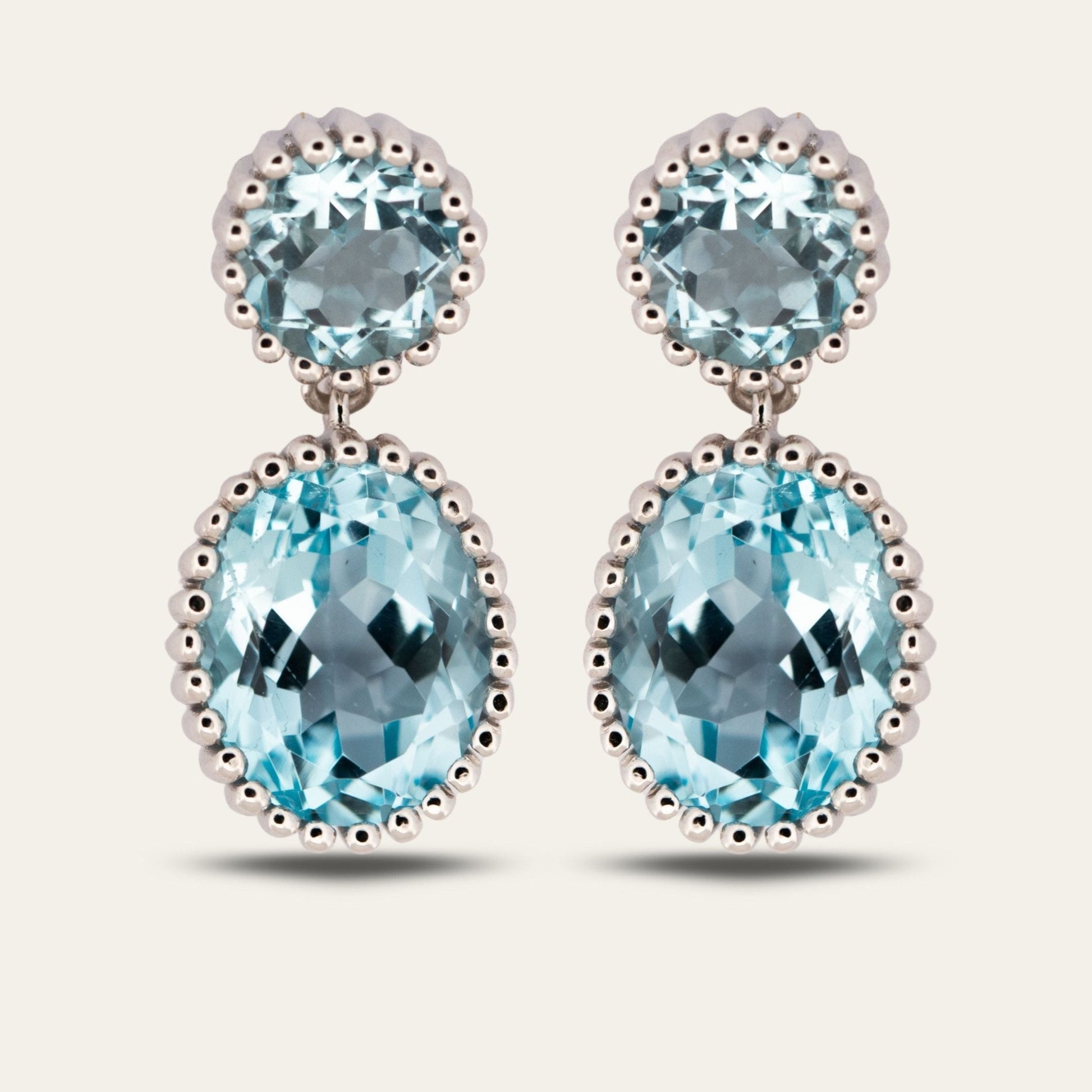 Silver Sky Blue Topaz Aurelia Earrings