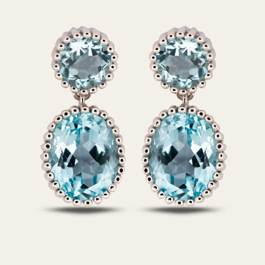 Silver Sky Blue Topaz Aurelia Earrings