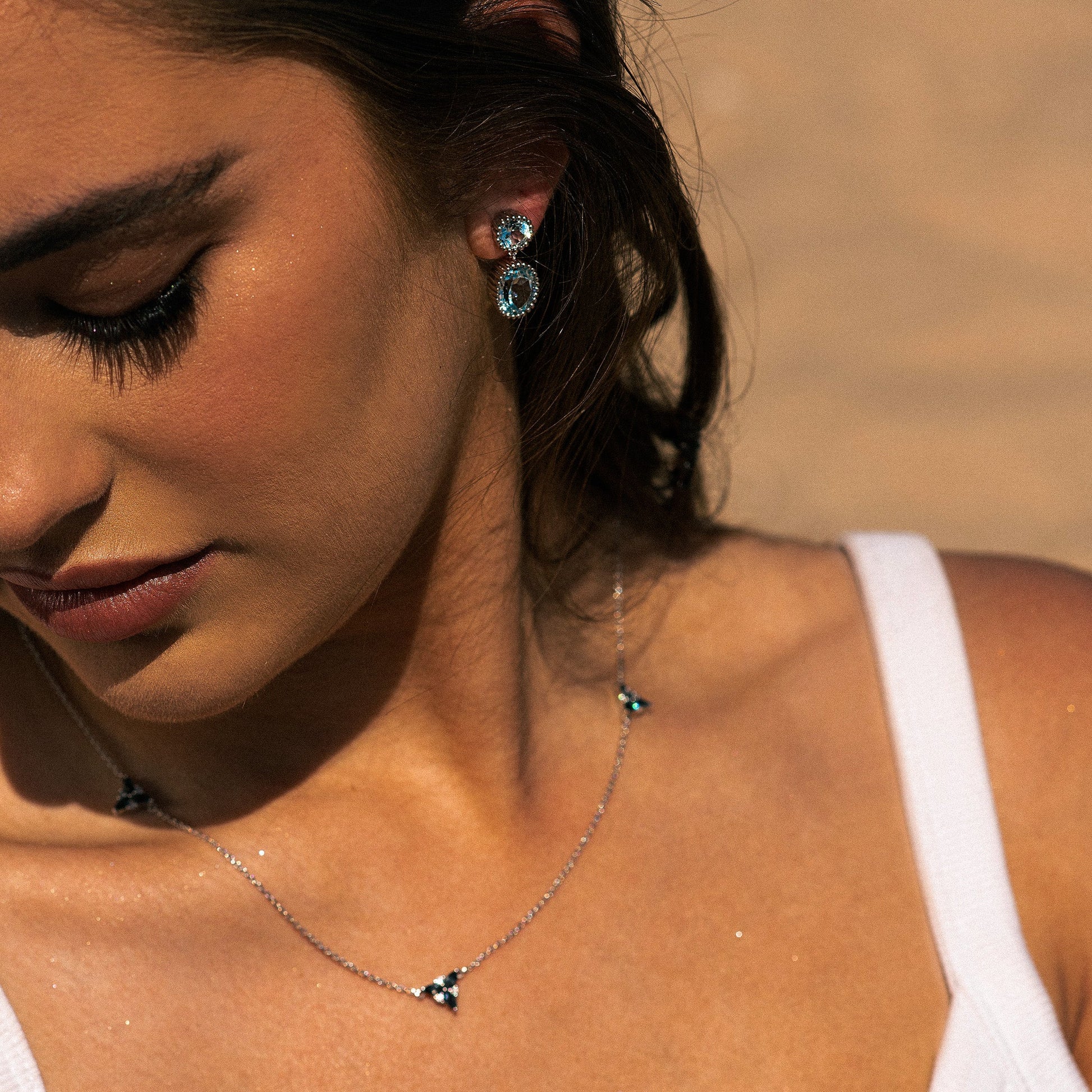 Silver Sky Blue Topaz Aurelia Earrings