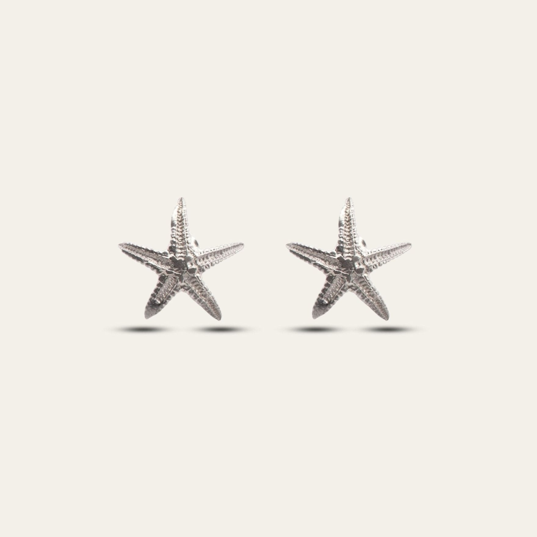 Dainty Silver Starfish Studs