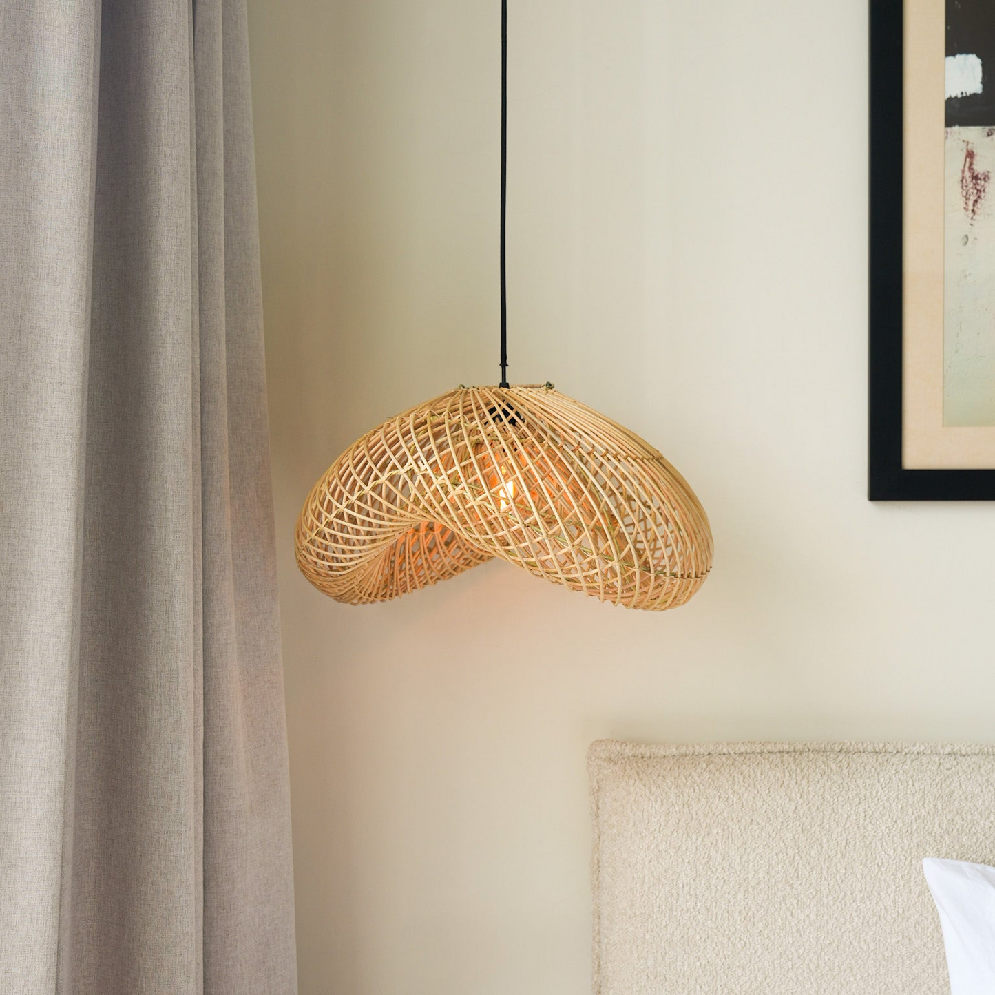 Surya Wilted Rattan Lamp Shade- Handmade- Rattan