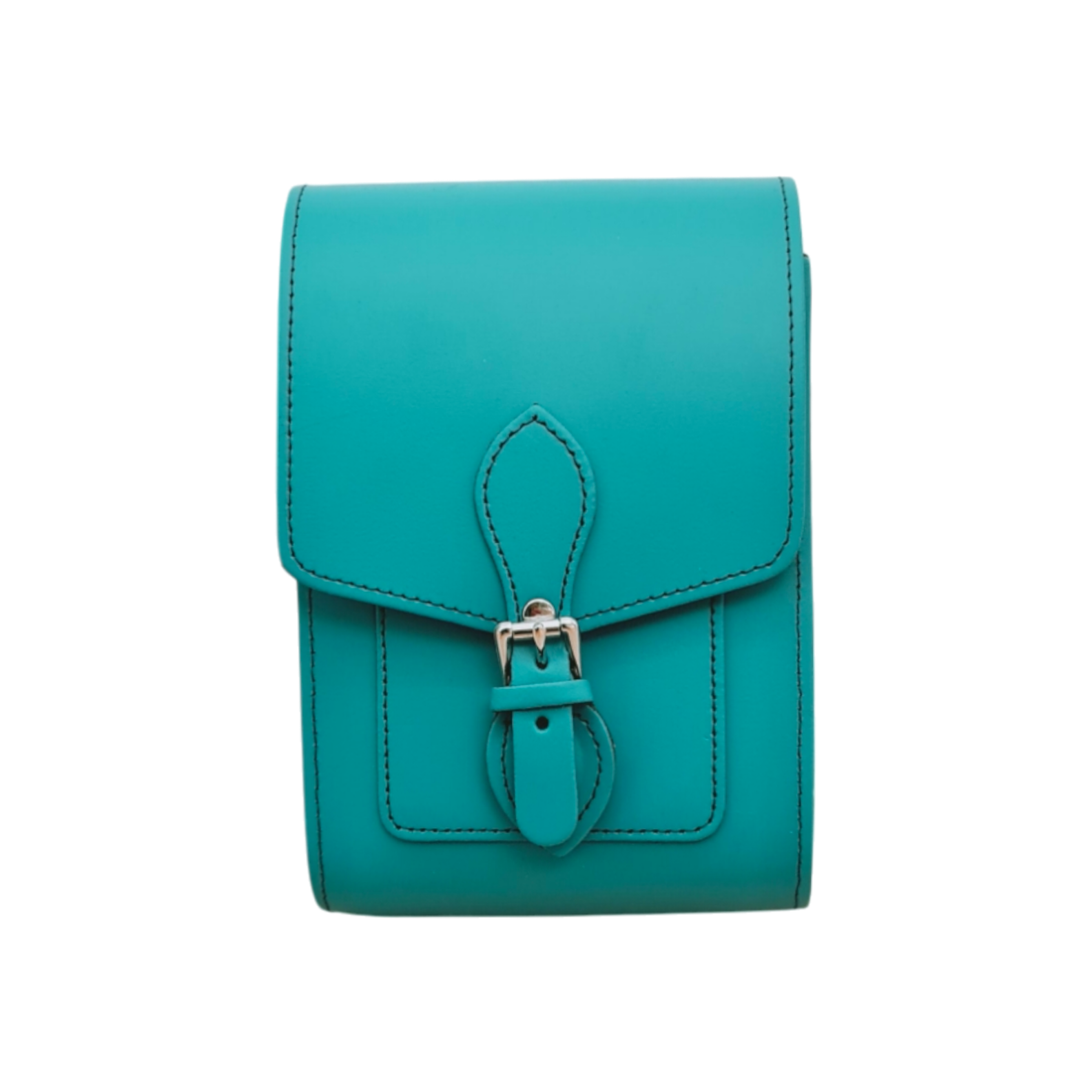 Handmade Leather Festival Phone Bag - Teal