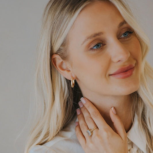 Gold Hebe Hoop Earrings