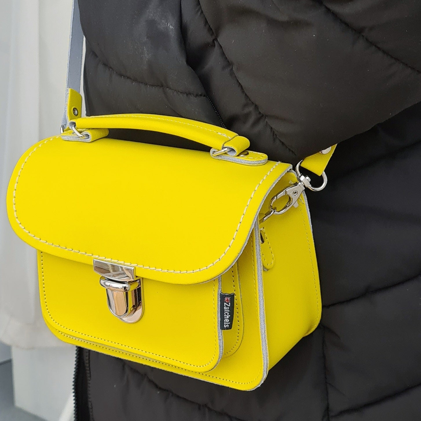 Luna Handmade Leather Bag - Daffodil Yellow