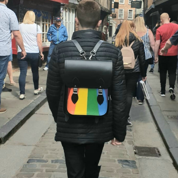 Handmade Leather City Backpack - Pride  