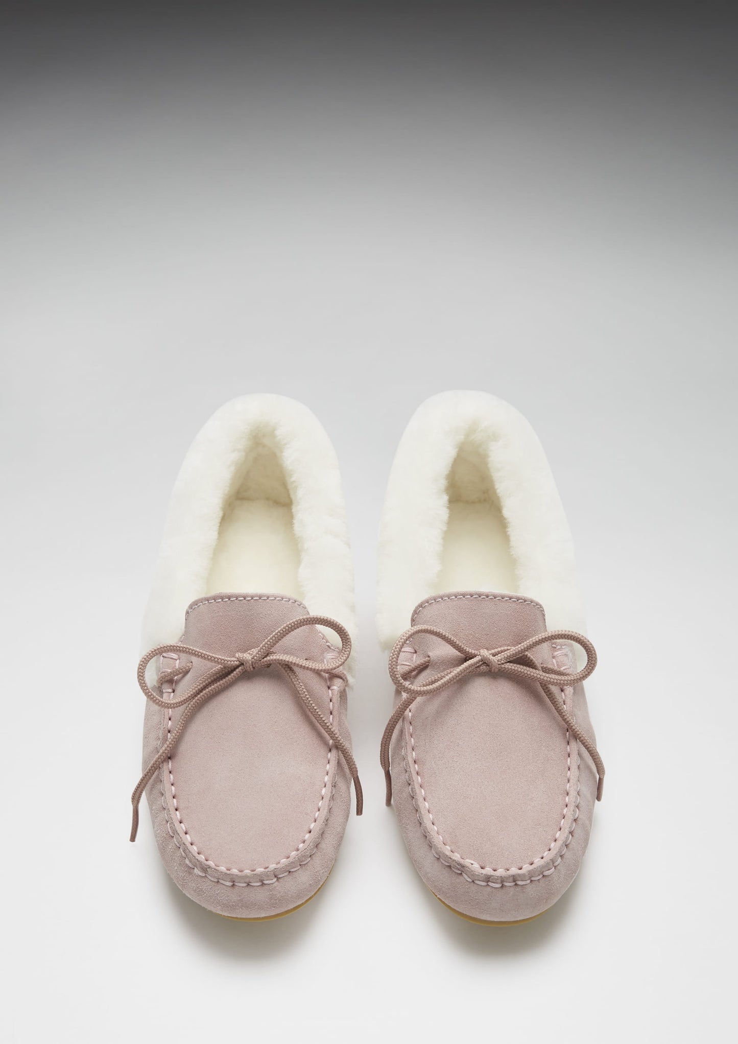 Women's slippers, sheepskin, ice pink suede  