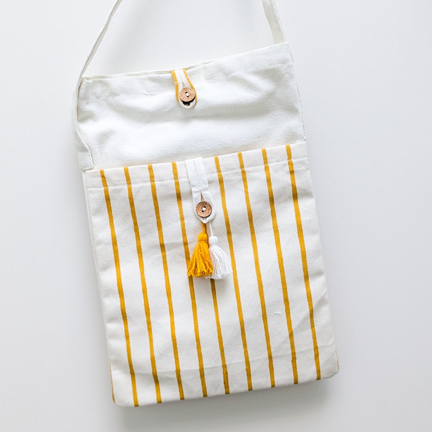 Handmade Cotton Canvas Crossbody Sling Bag  