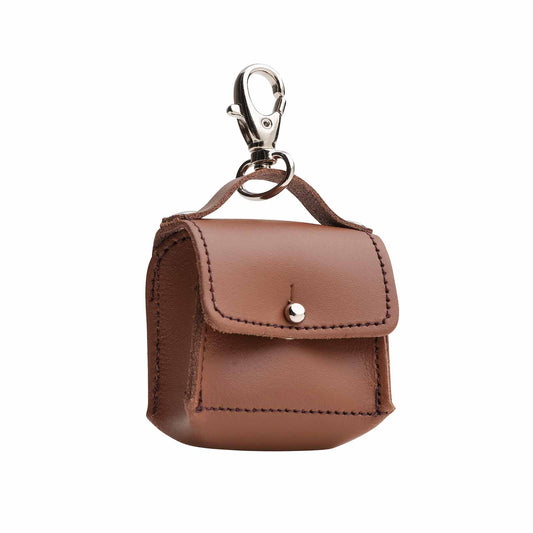 Handcrafted Mini bag charm - Chestnut  