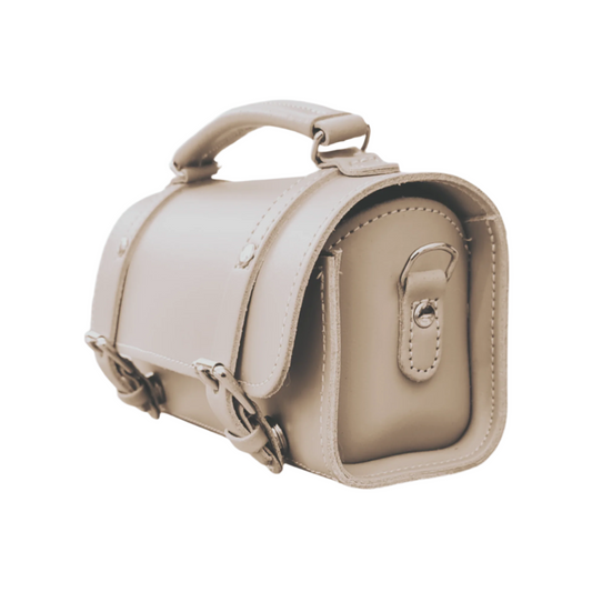 Handmade Leather Bowler Bag - Cherry Blossom  