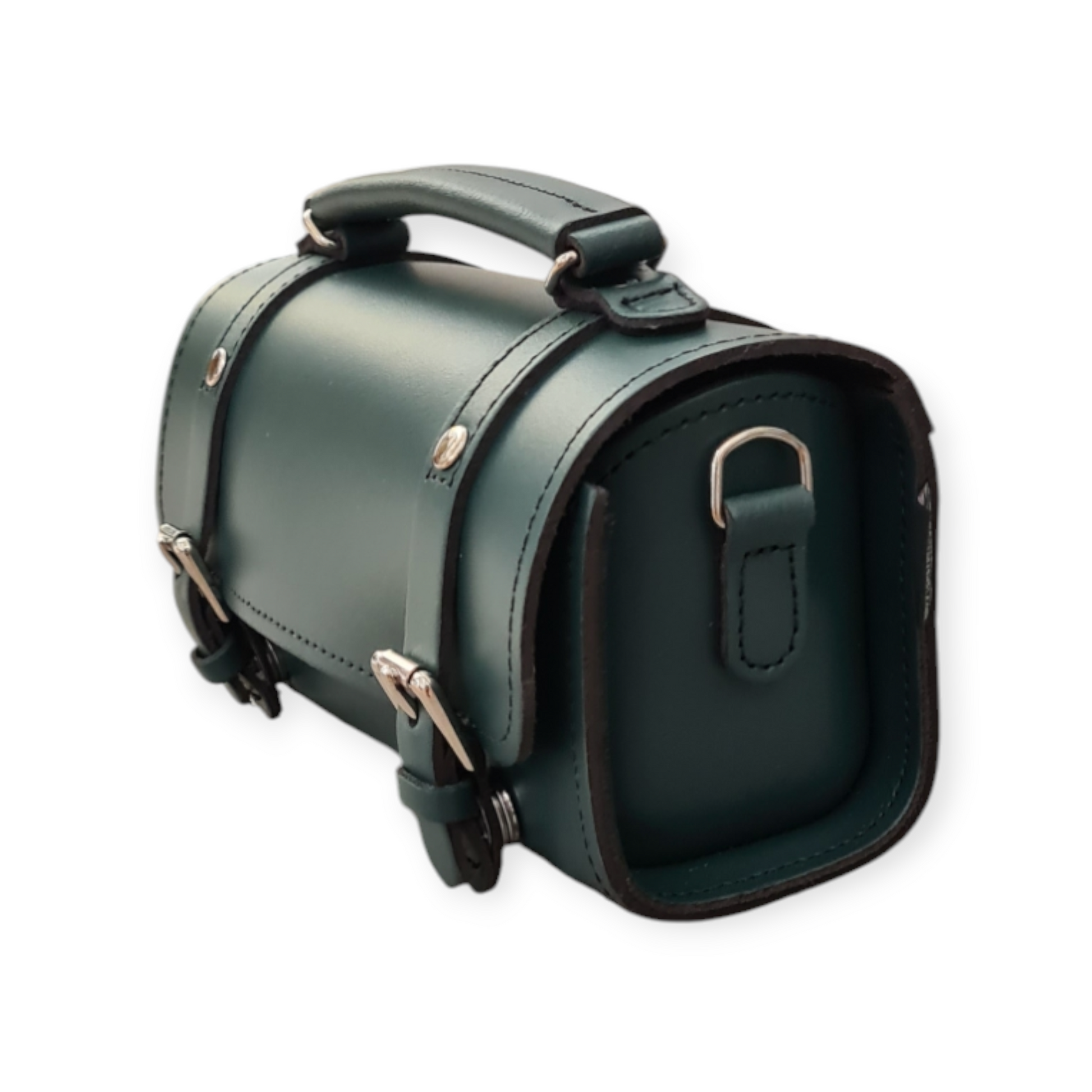 Handmade Leather Bowler Bag - Pine  