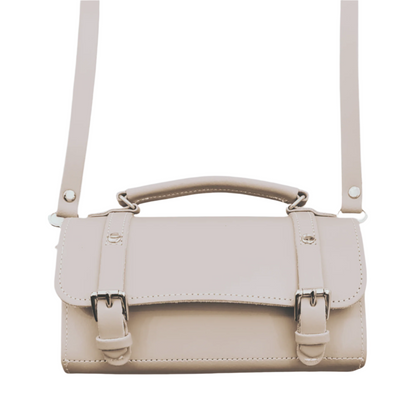 Handmade Leather Bowler Bag - Cherry Blossom  