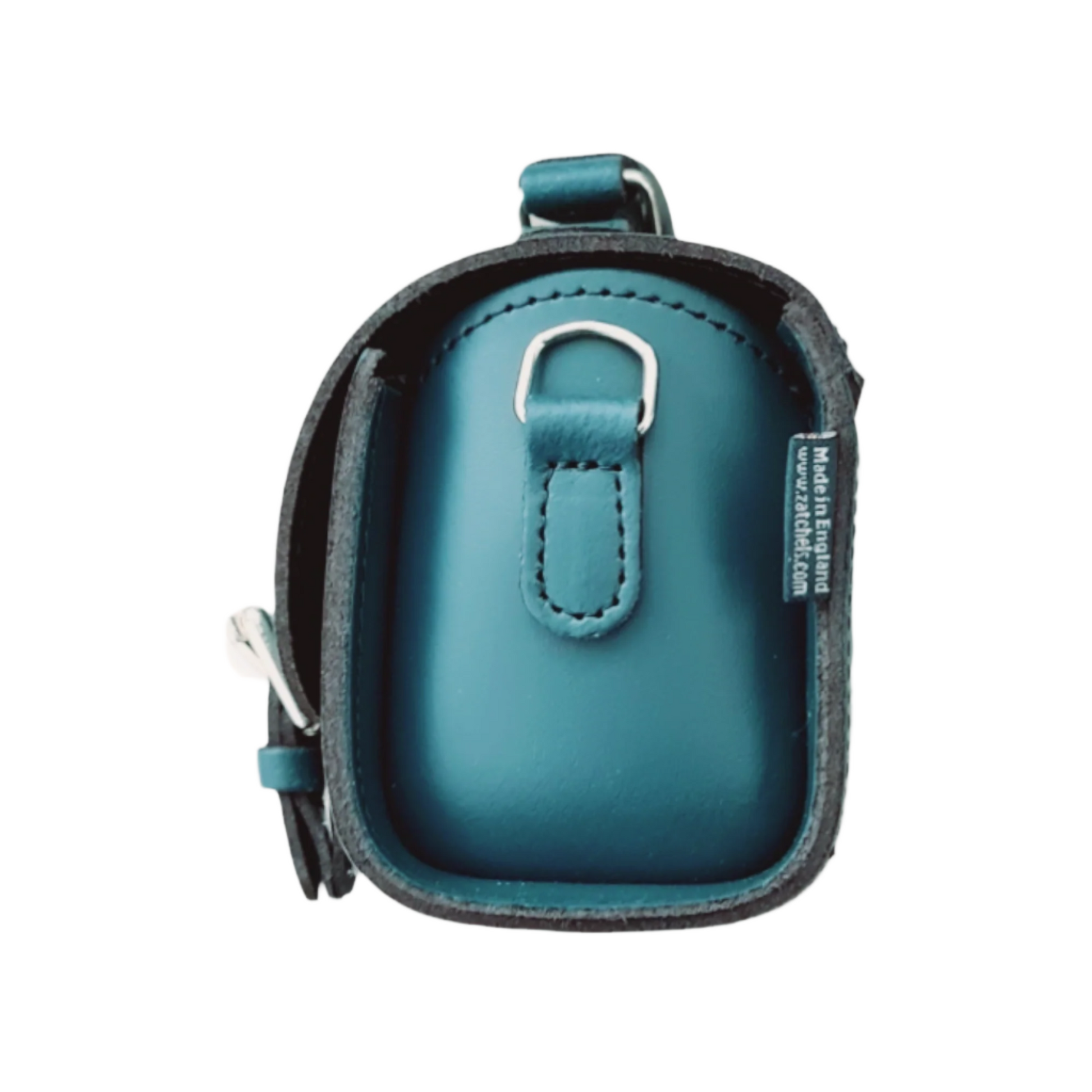 Handmade Leather Bowler Bag - Teal  