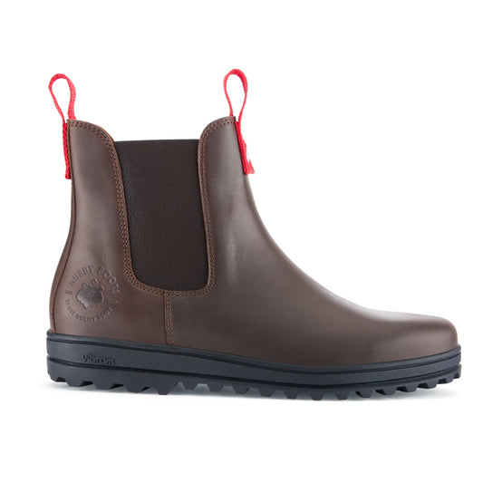 Busby Men's Winter Chelsea Boot, Brown Leather  