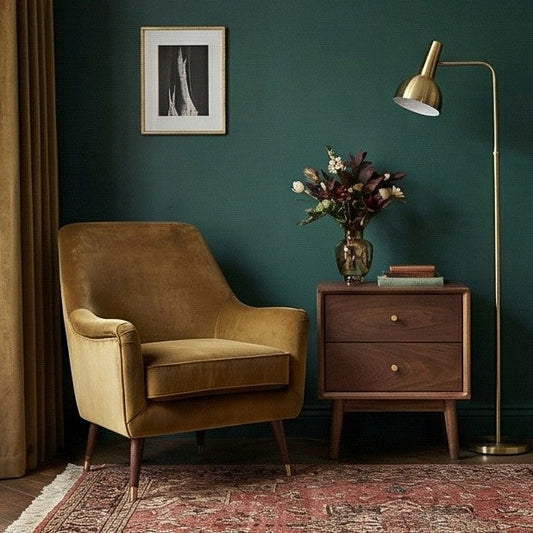 Wright Narrow Walnut Bedside Table