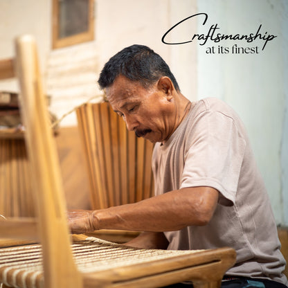 Zara Teak Rattan Bar Stool
