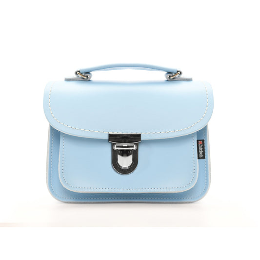 Luna Handmade Leather Bag - Baby Blue  
