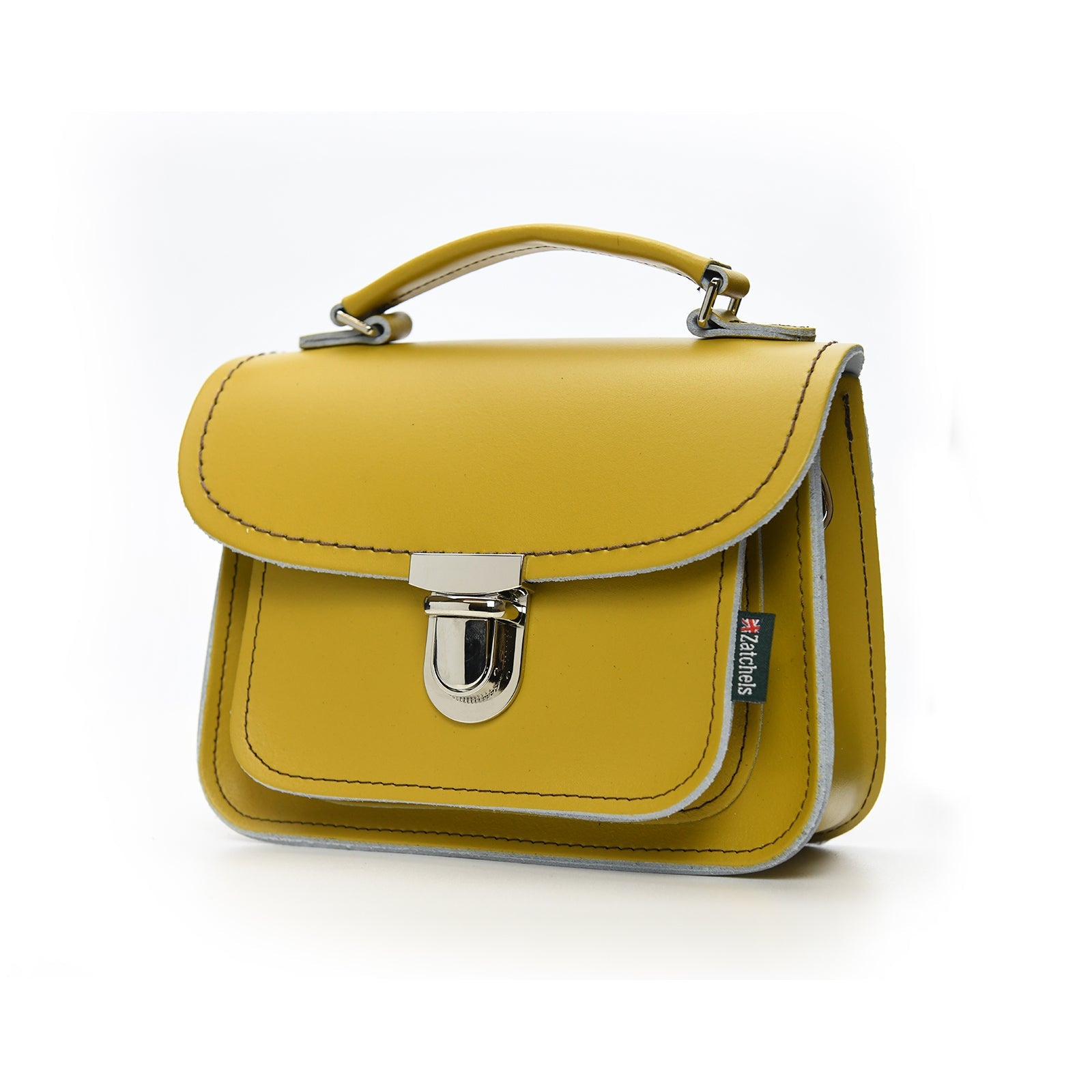 Luna Handmade Leather Bag - Yellow Ochre  