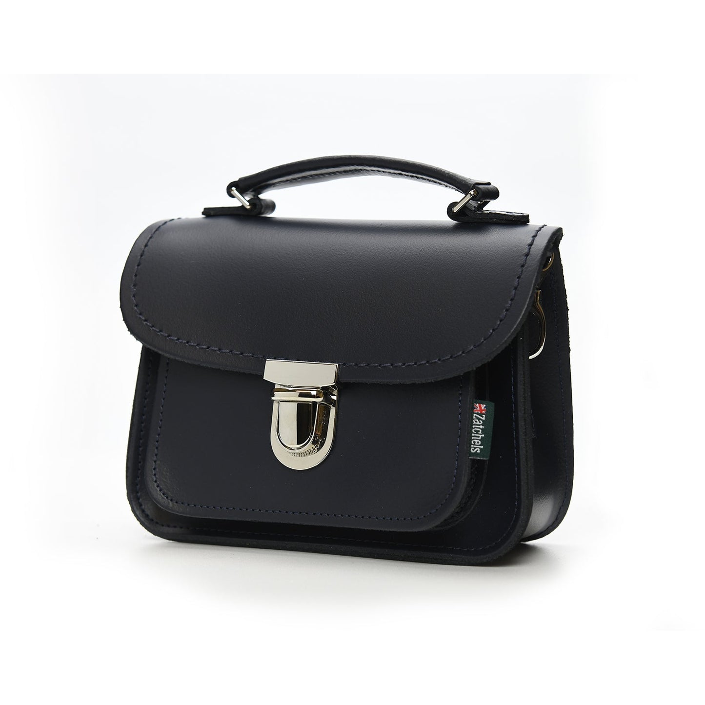 Luna Handmade Leather Bag - Navy  