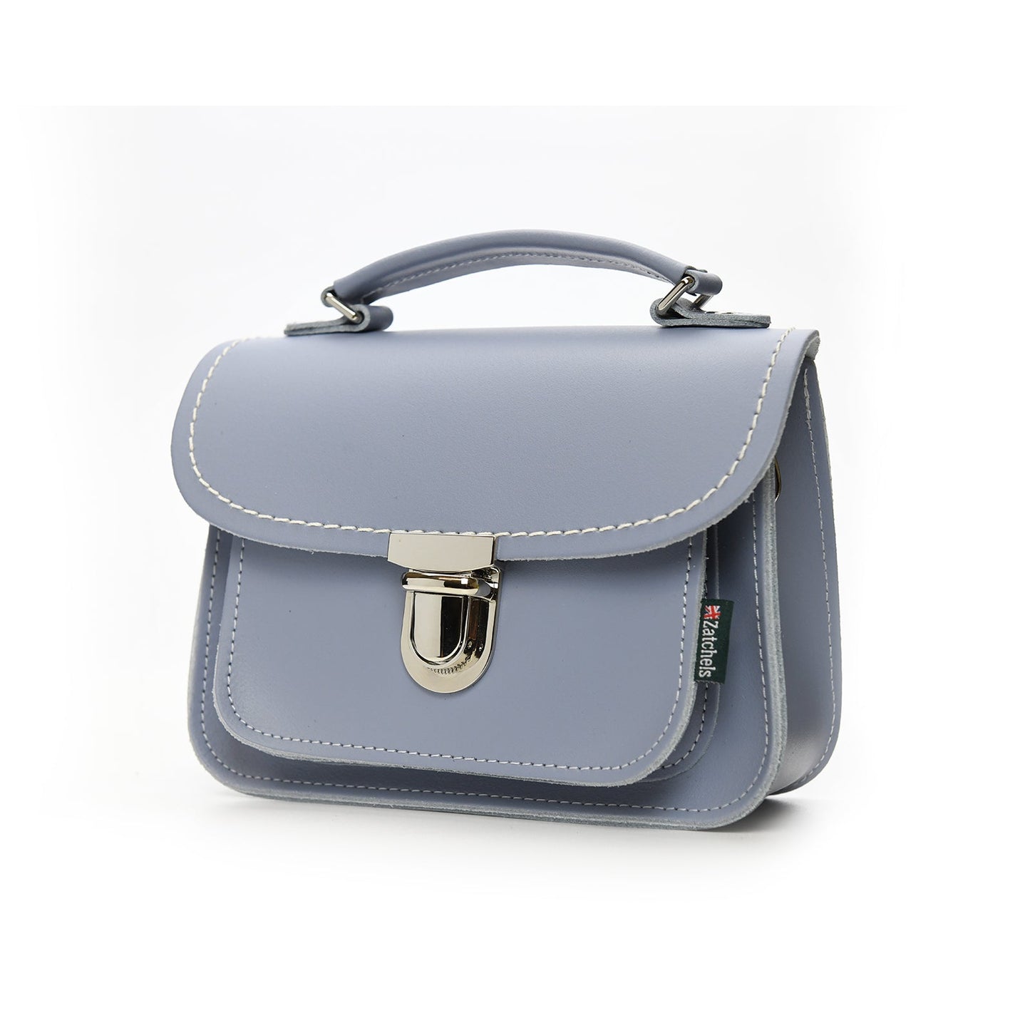 Luna Handmade Leather Bag - Lilac Grey  
