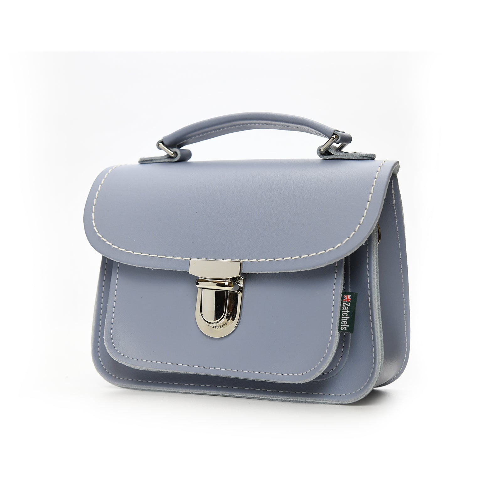 Luna Handmade Leather Bag - Lilac Grey  