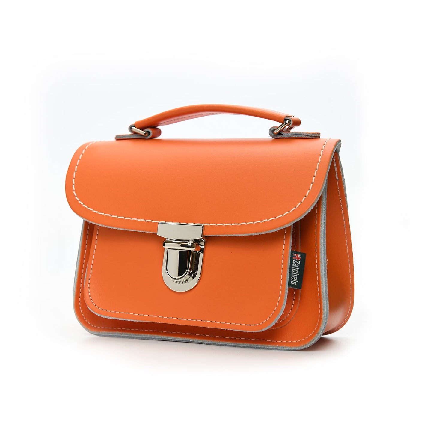 Luna Handmade Leather Bag - Orange  
