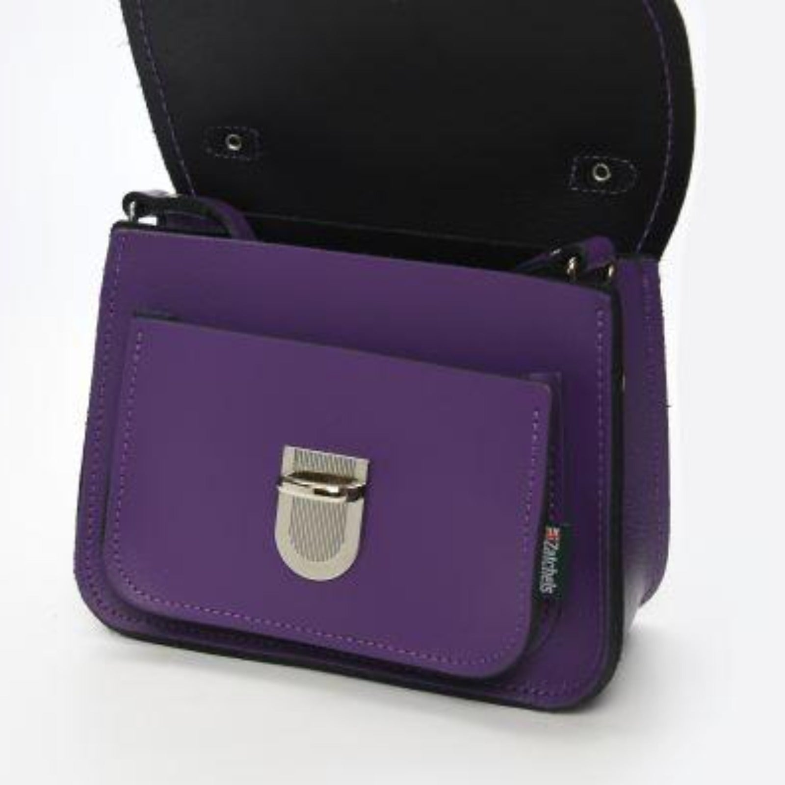 Luna Handmade Leather Bag - Purple  
