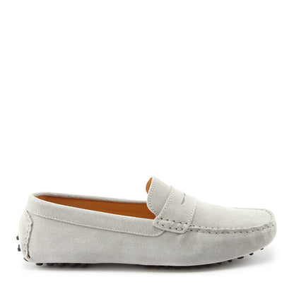 Penny Driving Loafers, dove grey suede  