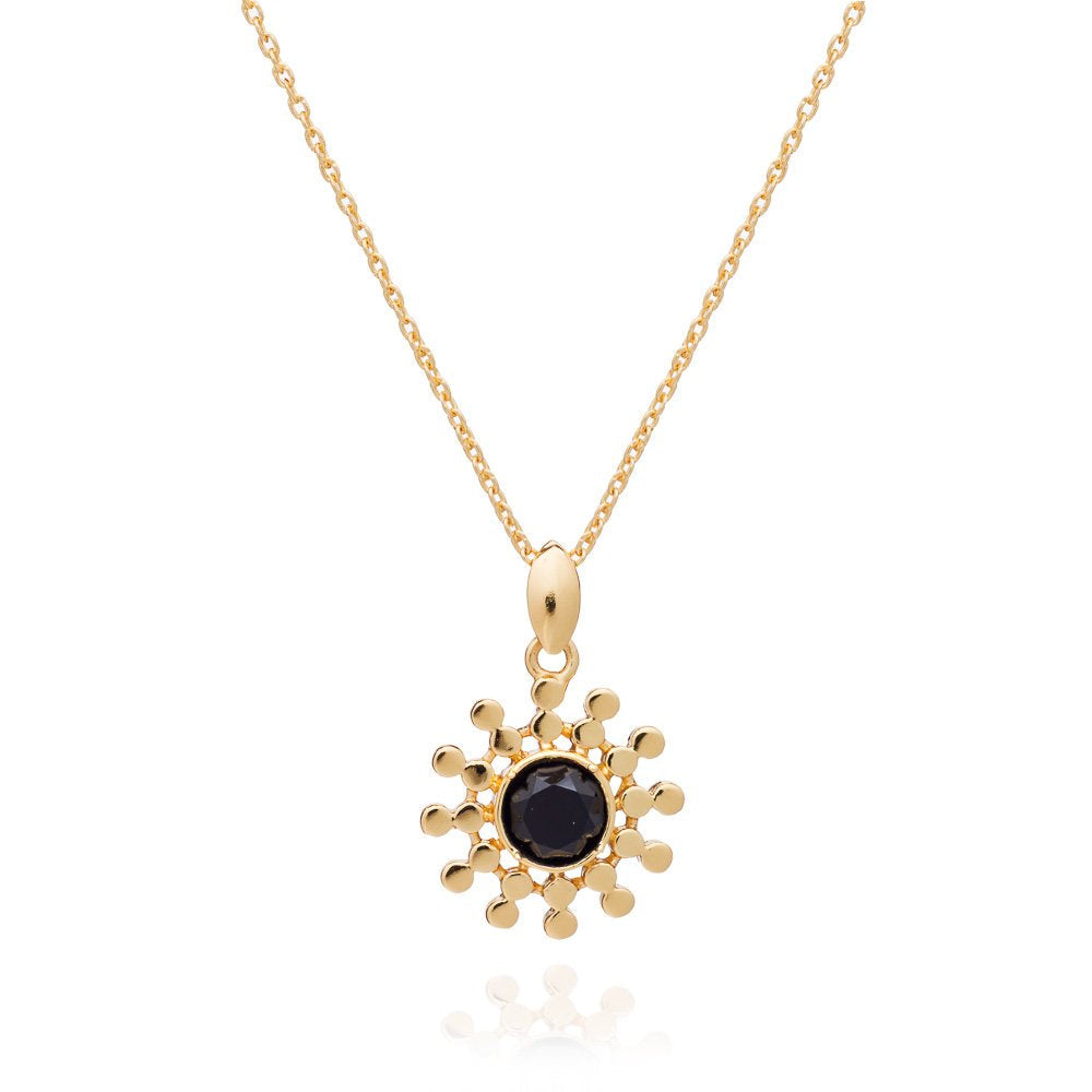Etrusca Sun Drop Pendant with Black Onyx  