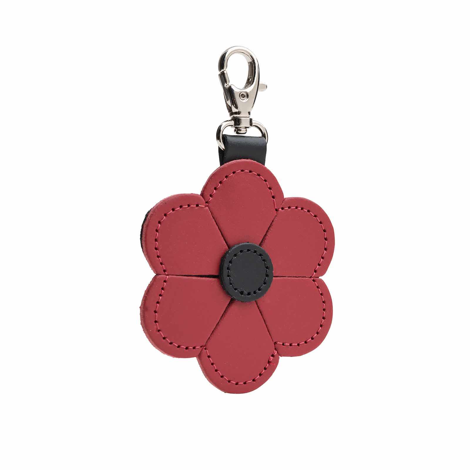 Flower bag charm - Poppy - Red  
