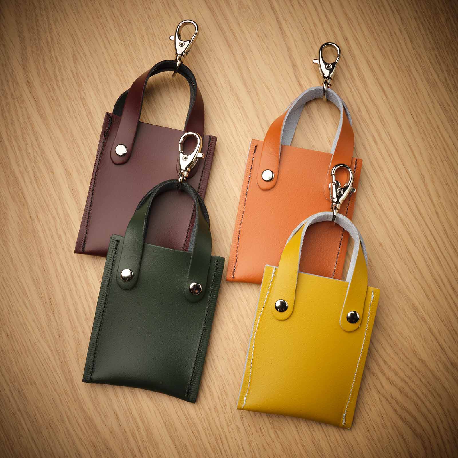 Mini tote bag charm - Ivy Green  