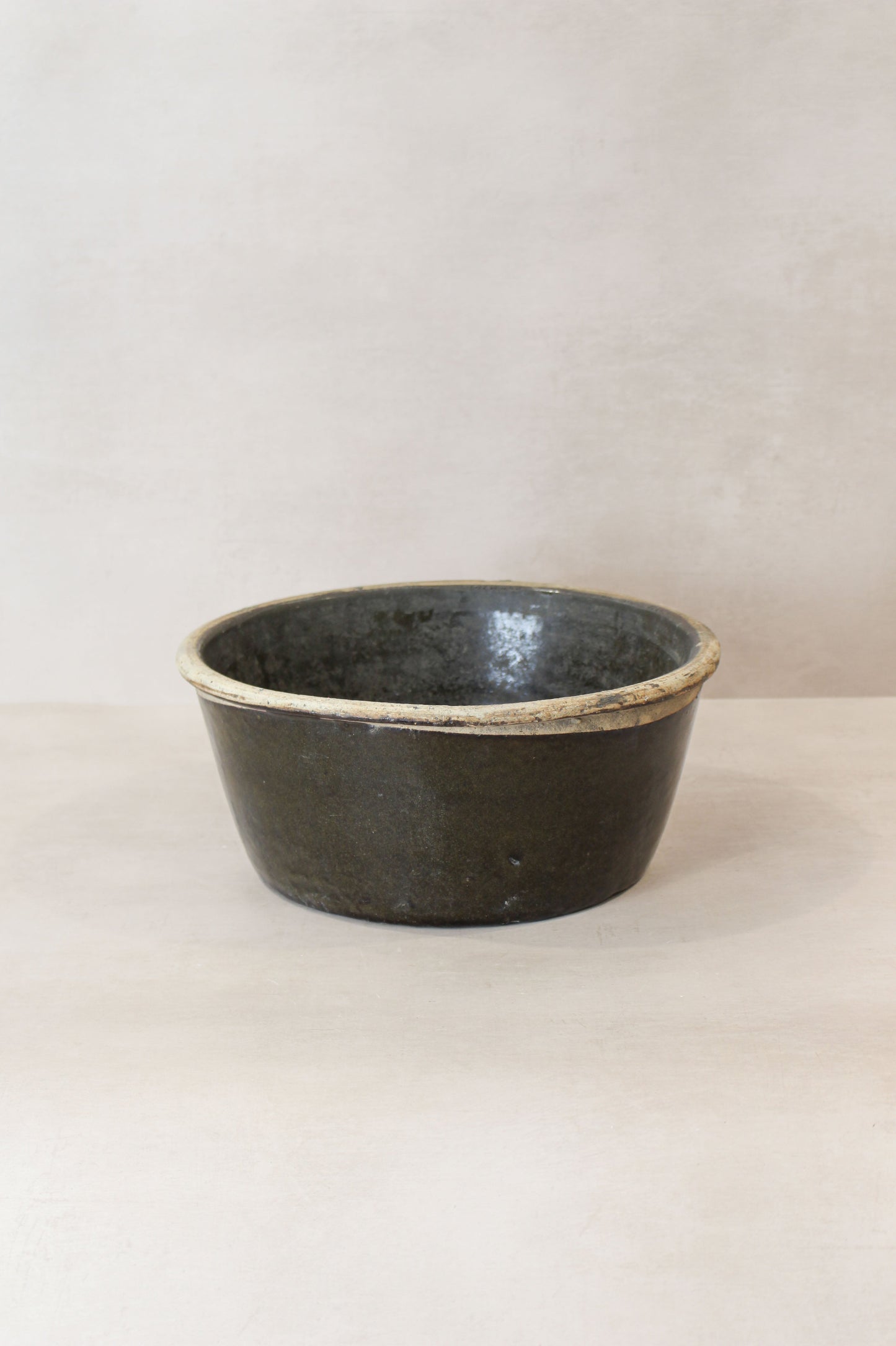 Wabi Sabi Antique Dark Glazed Terracotta Bowl Small- LBB 04  