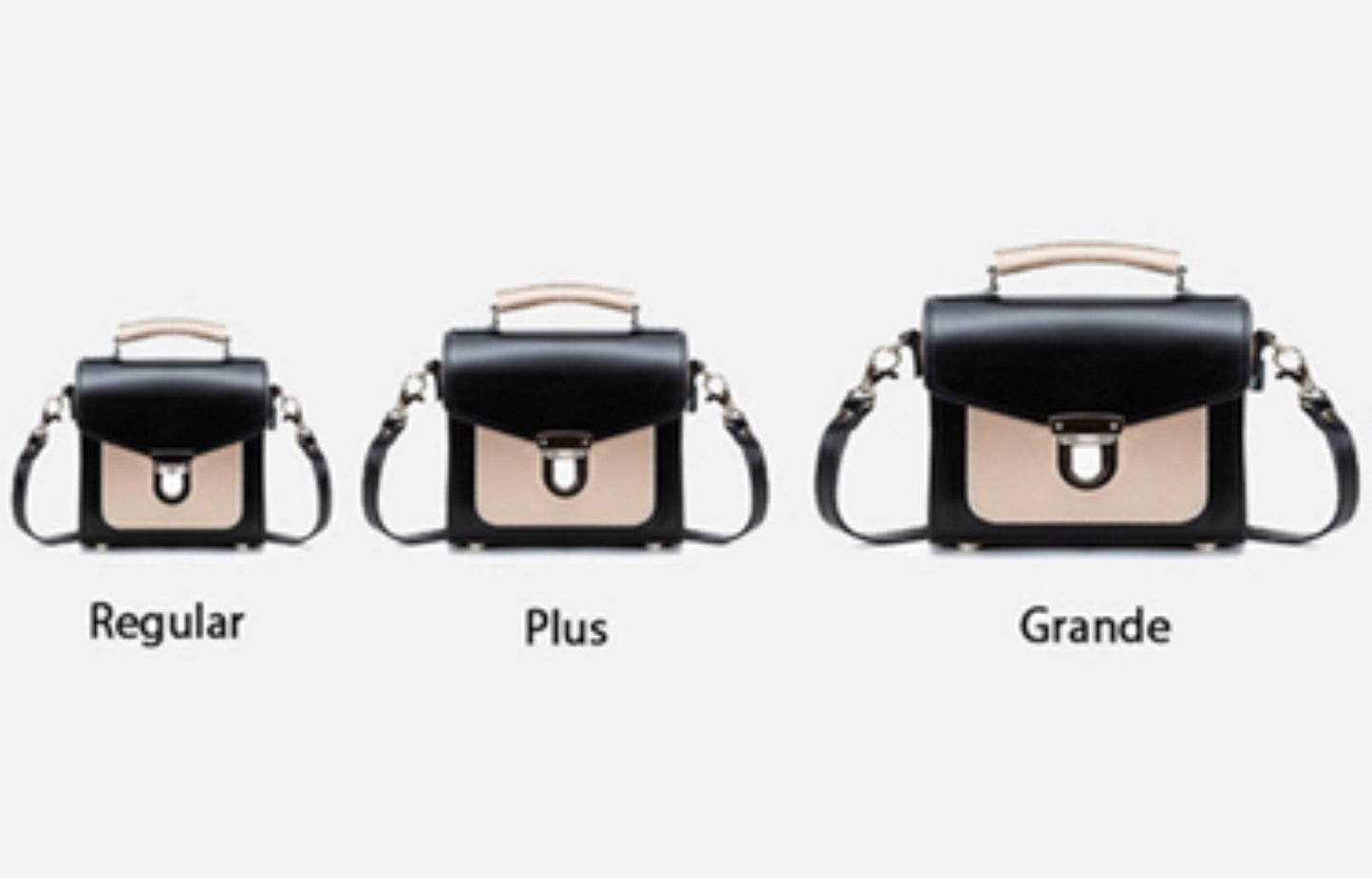 Handmade Leather Sugarcube Handbag - Cafe Noir  